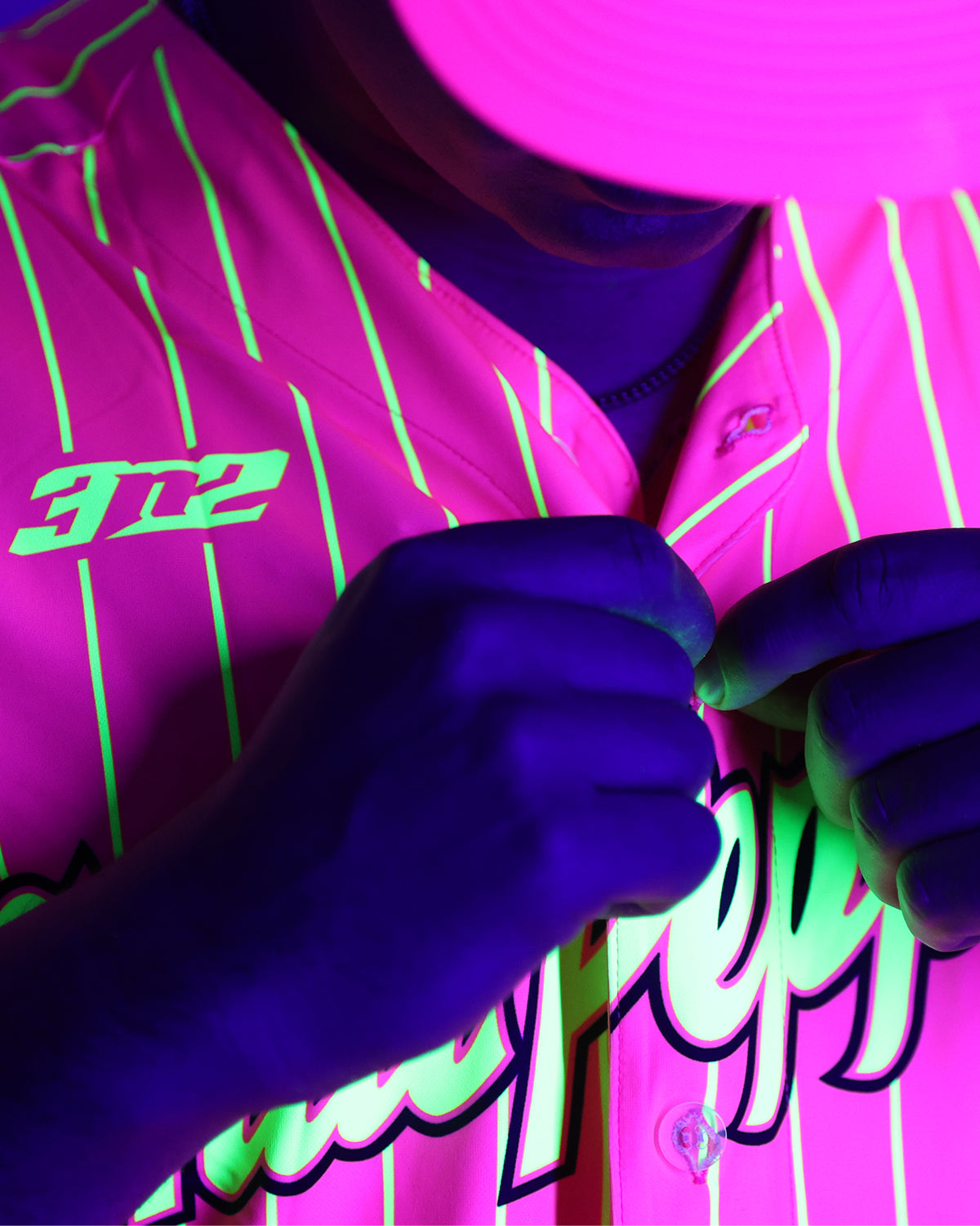 Cosmic Baseball Jersey - Pink Button Down