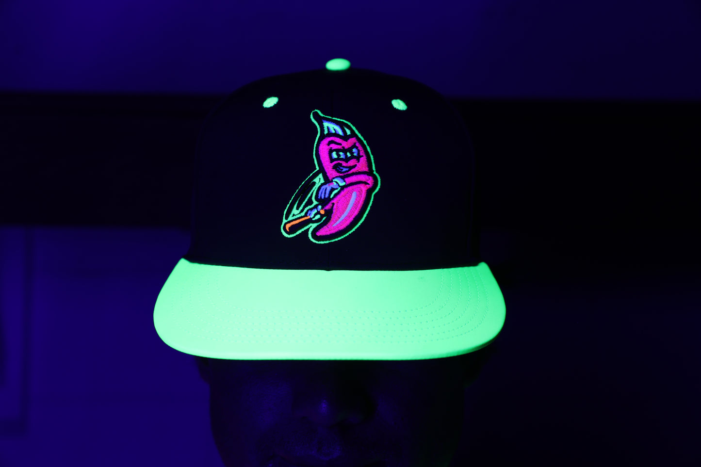 Chili Peppers Black and Green Hat