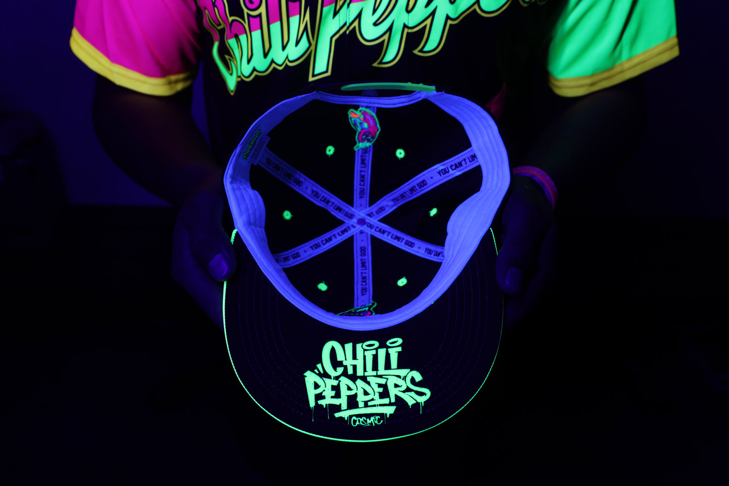 Chili Peppers Black and Green Hat