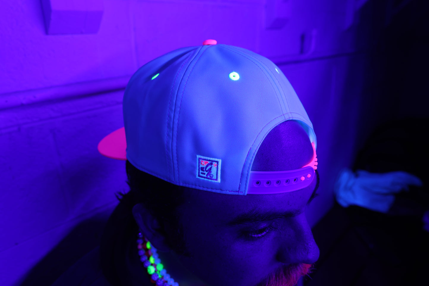 Glow Mojis Teal and Pink Hat