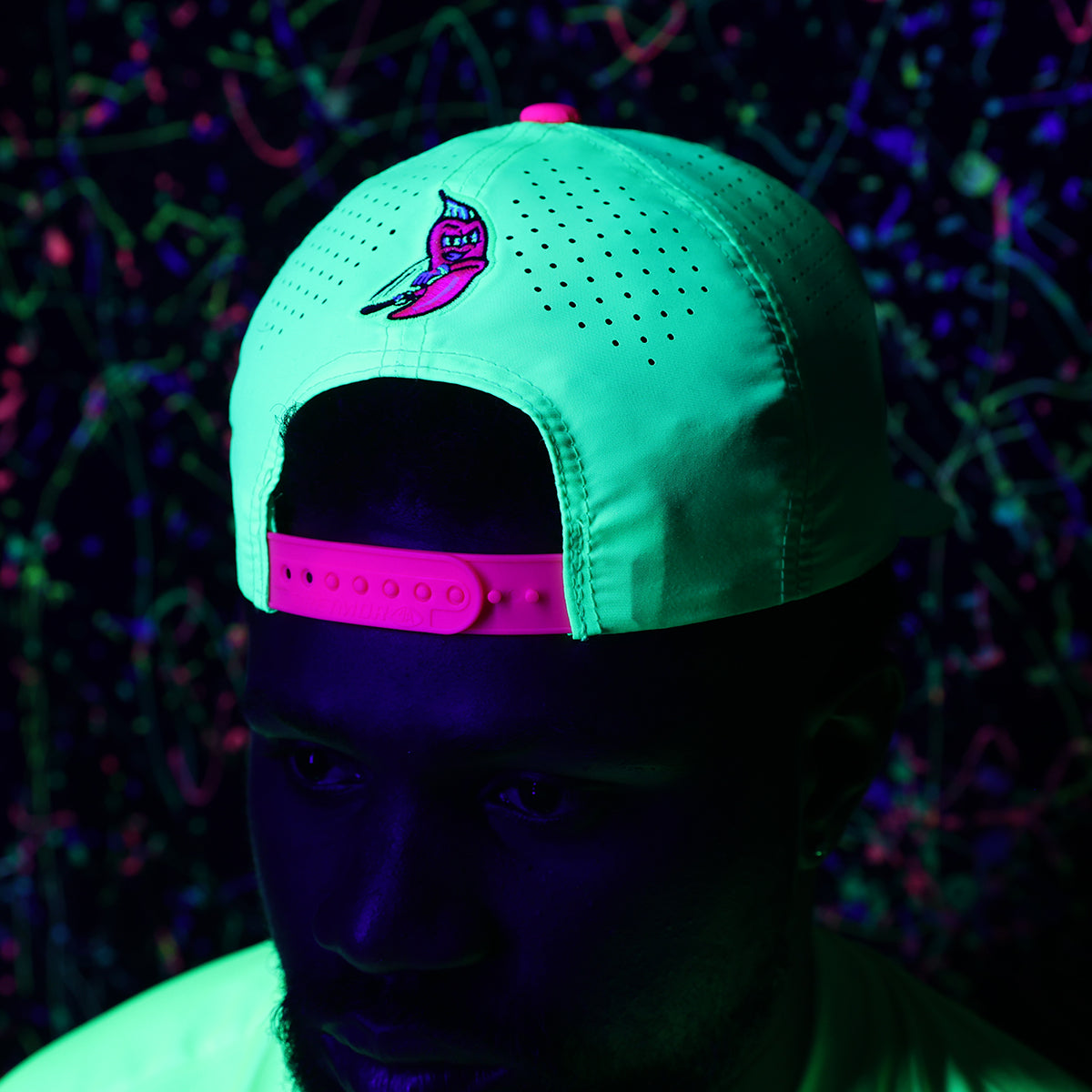 Cosmic Green Poly Mesh Hat