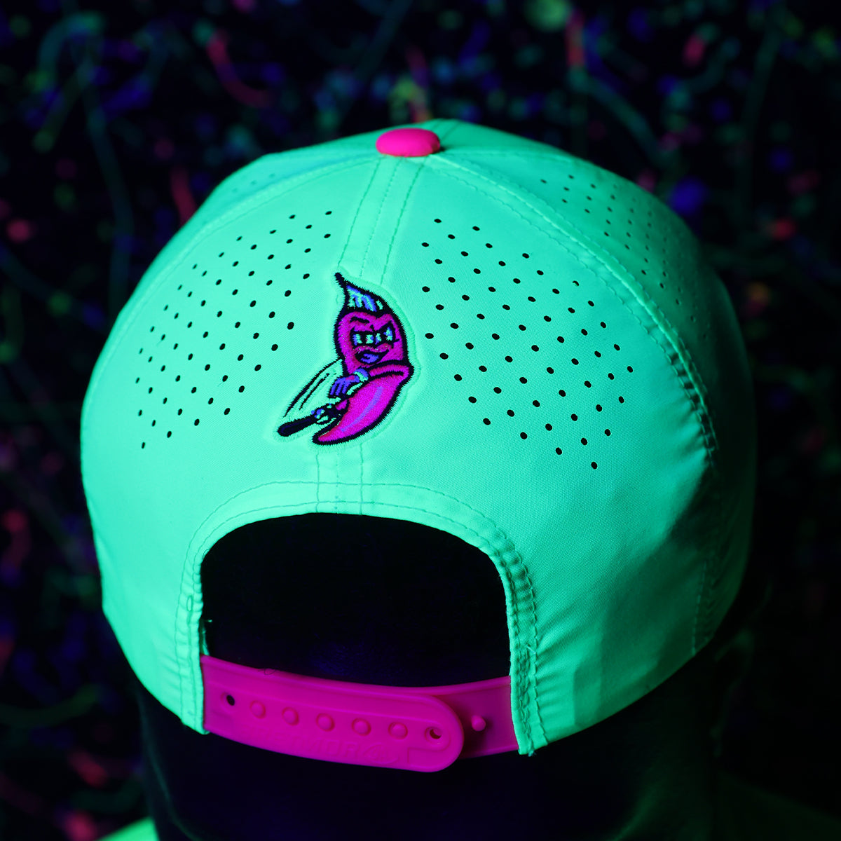 Cosmic Green Poly Mesh Hat