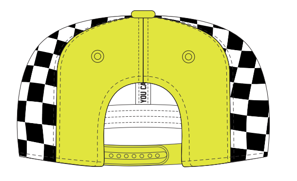 Glow Mojis Yellow Checkerboard Hat