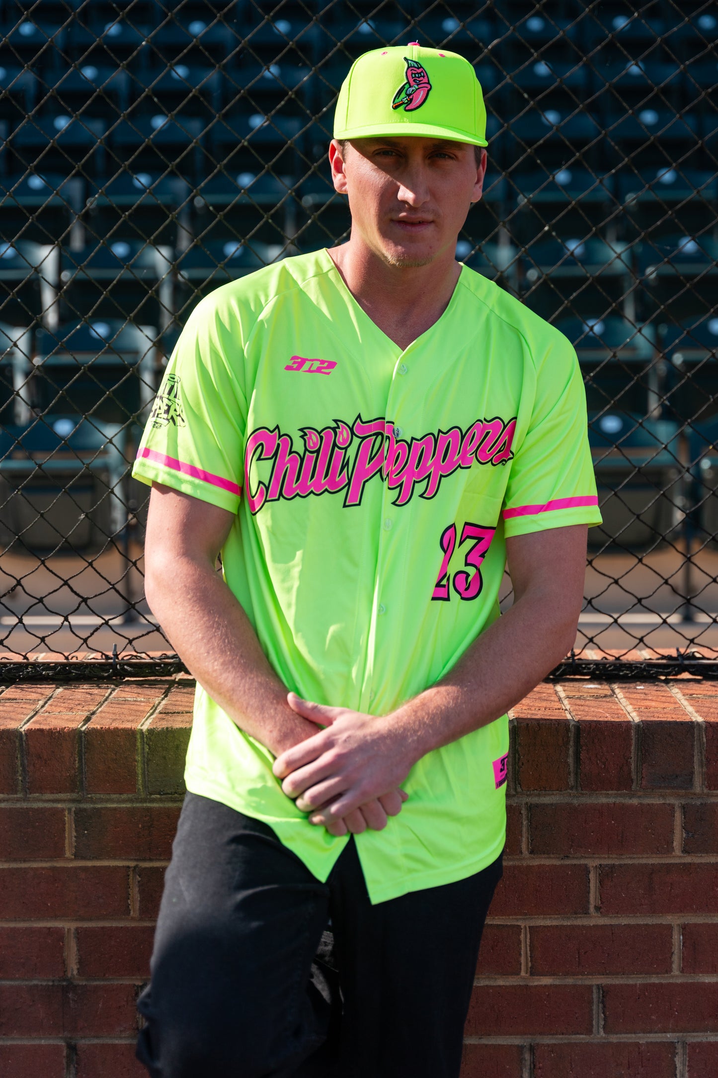 Chili Peppers Green Cosmic Button Down Jersey