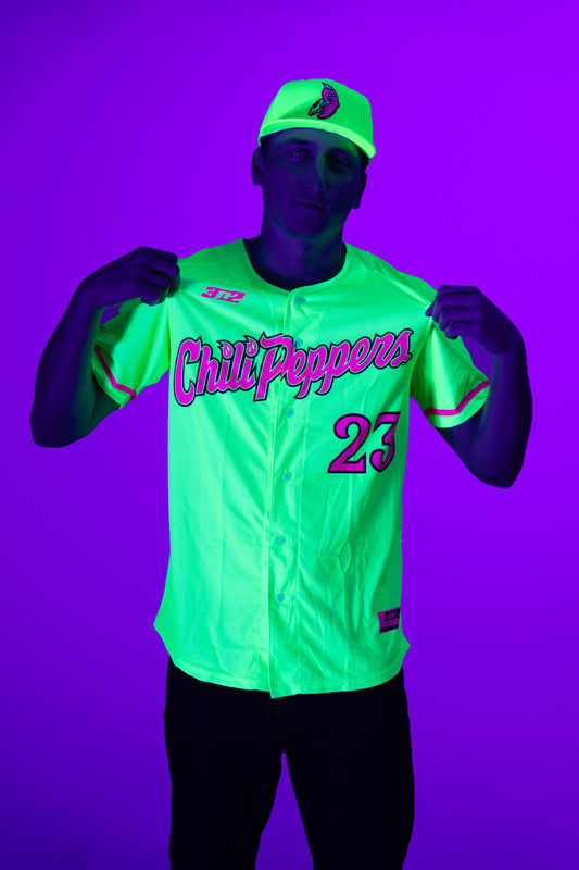 Chili Peppers Green Cosmic Button Down Jersey