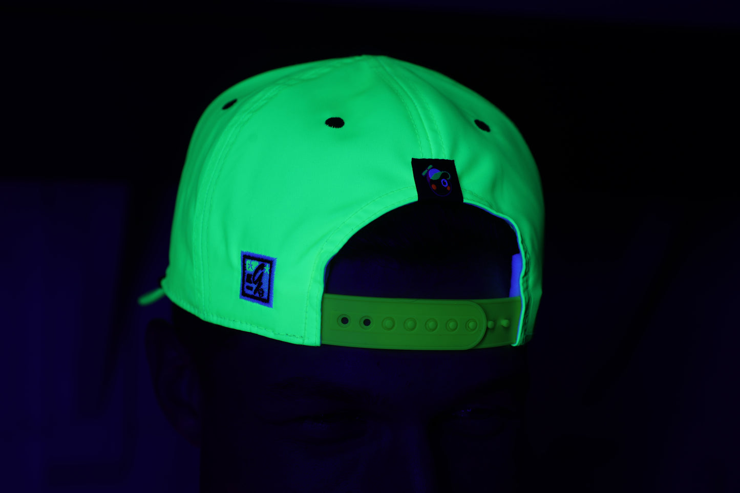 Yellow Floral Glow Mojis Patch Hat