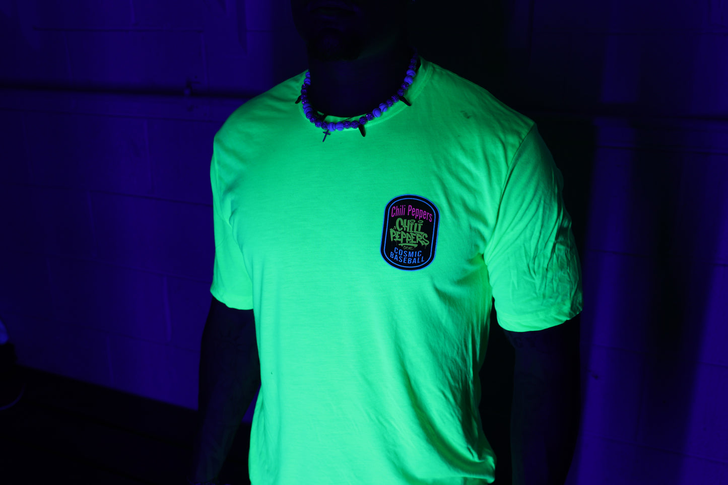 Chili Peppers Cosmic Green Seal T-shirt