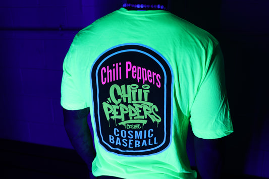 Chili Peppers Cosmic Green Seal T-shirt