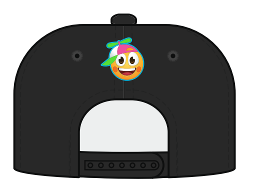 Glow Moji Black Rope Hat