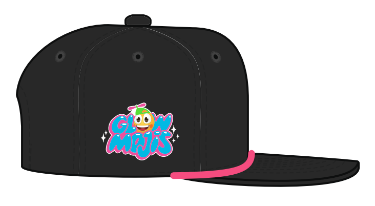 Glow Moji Black Rope Hat