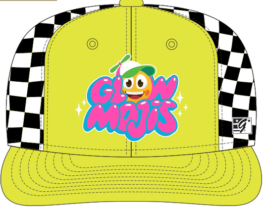 Glow Mojis Yellow Checkerboard Hat