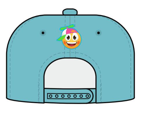 Glow Moji Baby Blue Rope Hat