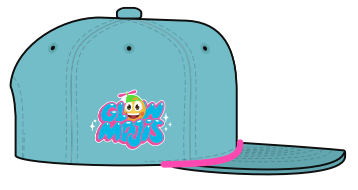 Glow Moji Baby Blue Rope Hat